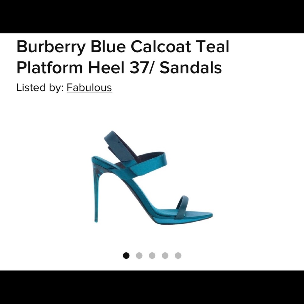 New Teal Burberry high heels